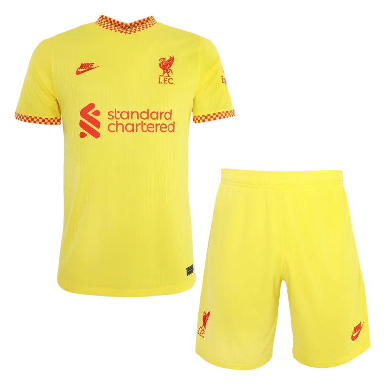 Liverpool Third Away Jersey Kit 2021/22 Kids(Jersey+Shorts) - gojersey