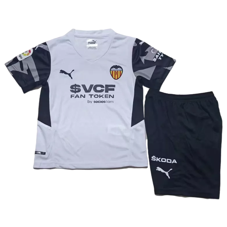 Valencia Home Jersey Kit 2021/22 Kids(Jersey+Shorts) - gojersey