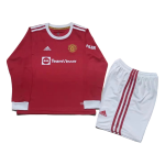 Manchester United Home Jersey Kit 2021/22 Kids(Jersey+Shorts)