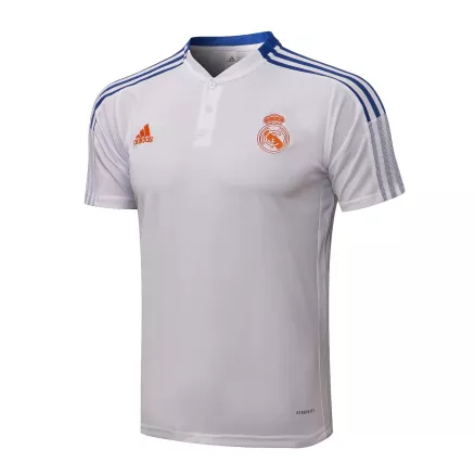 Real Madrid Polo Shirt 2021/22 - White - gojerseys