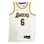 Los Angeles Lakers LeBron James #6 NBA Jersey Swingman Nike White - Icon