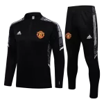 Manchester United Sweatshirt Kit 2021/22 - Black (Top+Pants) - goaljerseys