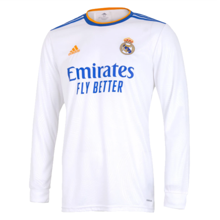 Real Madrid Home Jersey 2021/22 - Long Sleeve