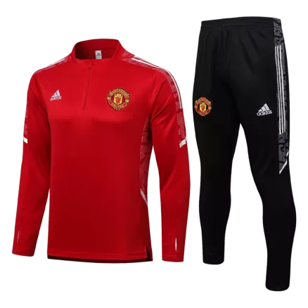 Manchester United Sweatshirt Kit 2021/22 - Red (Top+Pants) - gojerseys