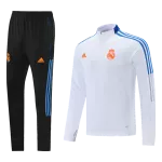 Real Madrid Sweatshirt Kit 2021/22 - White (Top+Pants) - goaljerseys