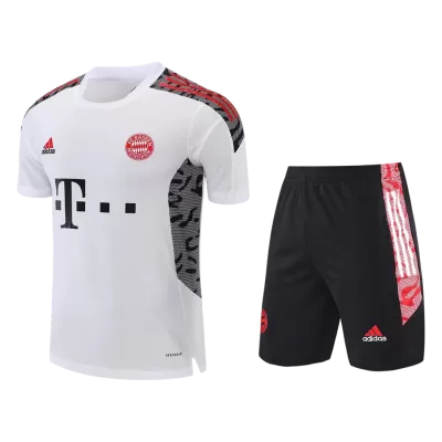 Bayern Munich Training Kit 2021/22 - White (Jersey+Shorts) - gojersey
