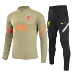 Liverpool Sweatshirt Kit 2021/22 - khaki (Top+Pants) - goaljerseys