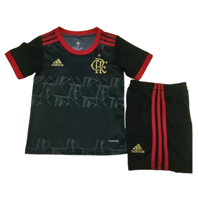 CR Flamengo Third Away Jersey Kit 2021/22 Kids(Jersey+Shorts) - gojersey