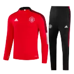 Manchester United Sweatshirt Kit 2021/22 - Kid Red (Top+Pants) - goaljerseys