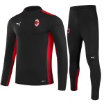 AC Milan Sweatshirt Kit 2021/22 - Kid Black (Top+Pants)