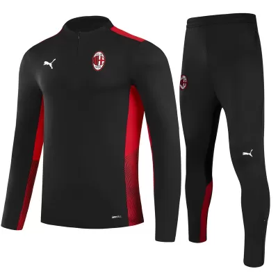 AC Milan Sweatshirt Kit 2021/22 - Black (Top+Pants) - gojersey