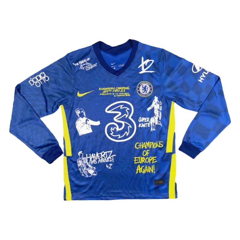 Chelsea "42" Champions Home Jersey 2021/22 - Long Sleeve - gojersey