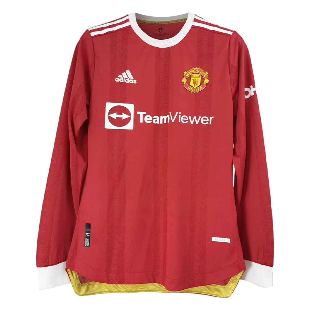 Adidas - Manchester United 21/22 Authentic Long Sleeve Jersey ( Cristiano  Ronaldo ), Men's Fashion, Activewear on Carousell