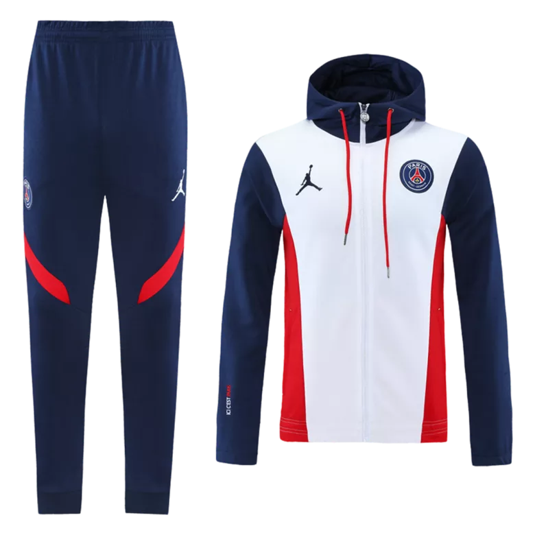 PSG Hoodie Training Kit 2021/22 - White (Jacket+Pants) - gojersey