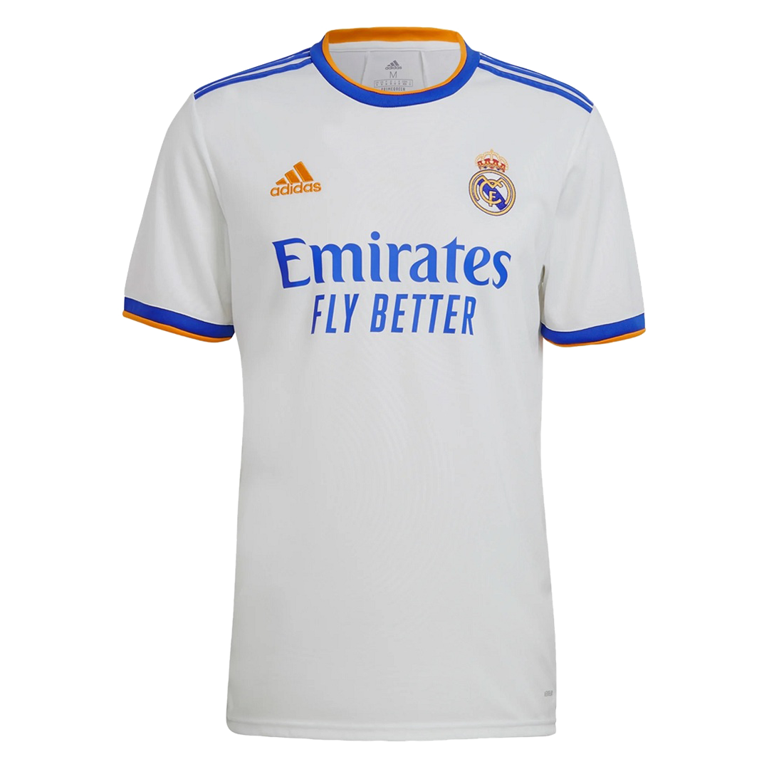 Real Madrid Home Shirt 2021-22 with Benzema 9 printing