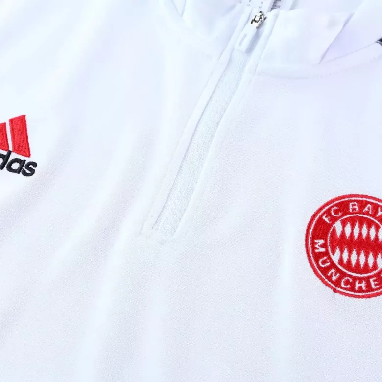 Bayern Munich Sweatshirt Kit 2021/22 - White (Top+Pants) - gojersey