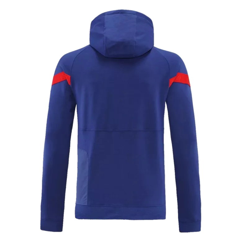 Atletico Madrid Hoodie Sweatshirt Kit 2021/22 - Blue (Top+Pants) - gojersey