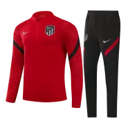 Atletico Madrid Sweatshirt Kit 2021/22 - Red (Top+Pants) - goaljerseys