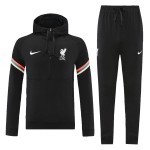 Liverpool Hoodie Sweatshirt Kit 2021/22 - Black (Top+Pants)