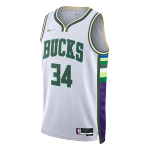 Milwaukee Bucks Giannis Antetokounmpo #34 NBA Jersey Swingman 2021/22 Nike White - City