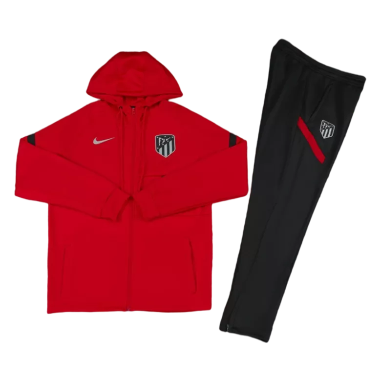 Atletico Madrid Hoodie Training Kit 2021 - Red (Jacket+Pants) - gojersey