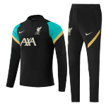 Liverpool Sweatshirt Kit 2021/22 - Kid Black (Top+Pants)