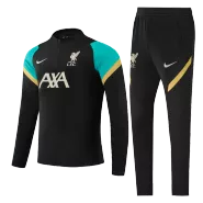 Liverpool Sweatshirt Kit 2021/22 - Kid Black (Top+Pants) - goaljerseys