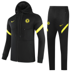 Chelsea Hoodie Training Kit 2021/22 - Black (Jacket+Pants)