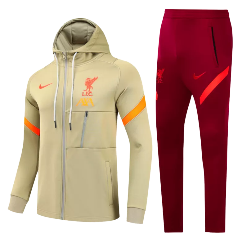Liverpool Hoodie Training Kit 2021/22 - Red&Gray (Jacket+Pants) - gojersey
