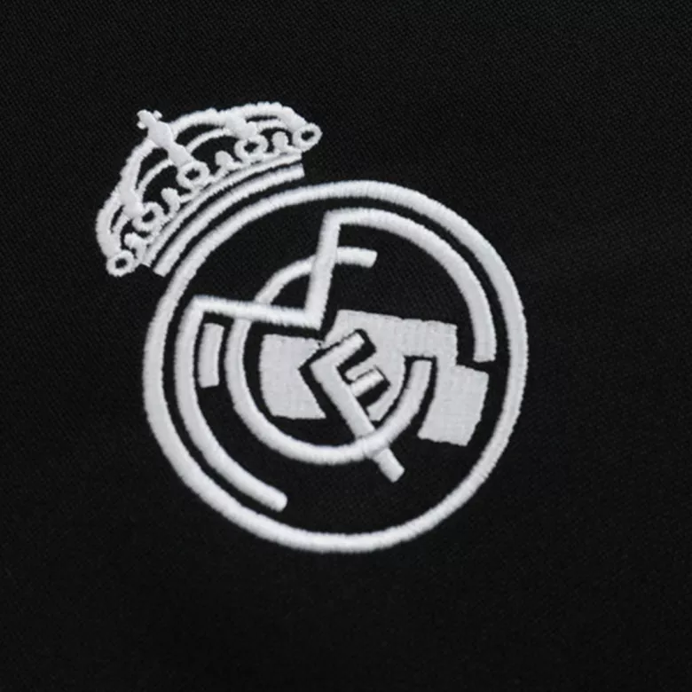 Real Madrid Hoodie Training Kit 2021/22 - Kid Black (Jacket+Pants) - gojersey