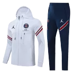 PSG Hoodie Training Kit 2021/22 - White (Jacket+Pants) - goaljerseys