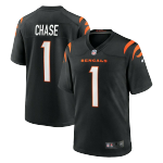 Cincinnati Bengals Ja'marr Chase #1 Nike Black Game Jersey