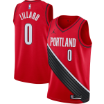 Portland Trail Blazers Damian Lillard #0 NBA Jersey Swingman 2020/21 Jordan Red - Statement