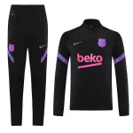 Barcelona Sweatshirt Kit 2021/22 - Black (Top+Pants) - goaljerseys
