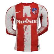 Authentic Atletico Madrid Long Sleeve Home Jersey 2021/22 - goaljerseys