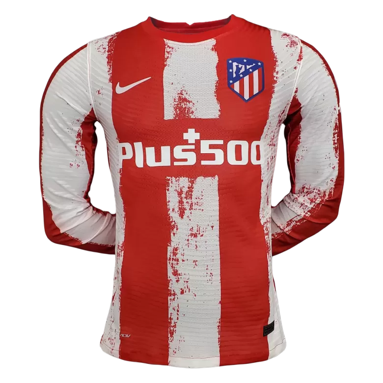 Authentic Atletico Madrid Long Sleeve Home Jersey 2021/22