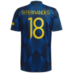 Manchester United Bruno Fernandes #18 Third Away Jersey 2021/22 - UCL Edition