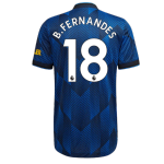 Manchester United Bruno Fernandes #18 Third Away Jersey 2021/22