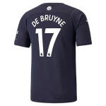 Manchester City Kevin De Bruyne #17 Third Away Jersey 2021/22