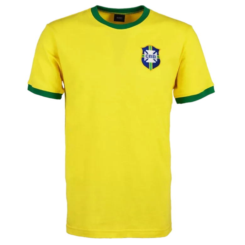 Brazil Home Jersey Retro 1970 - gojersey