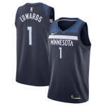 Minnesota Timberwolves Anthony Edwards #1 NBA Jersey Swingman Nike Navy - Icon