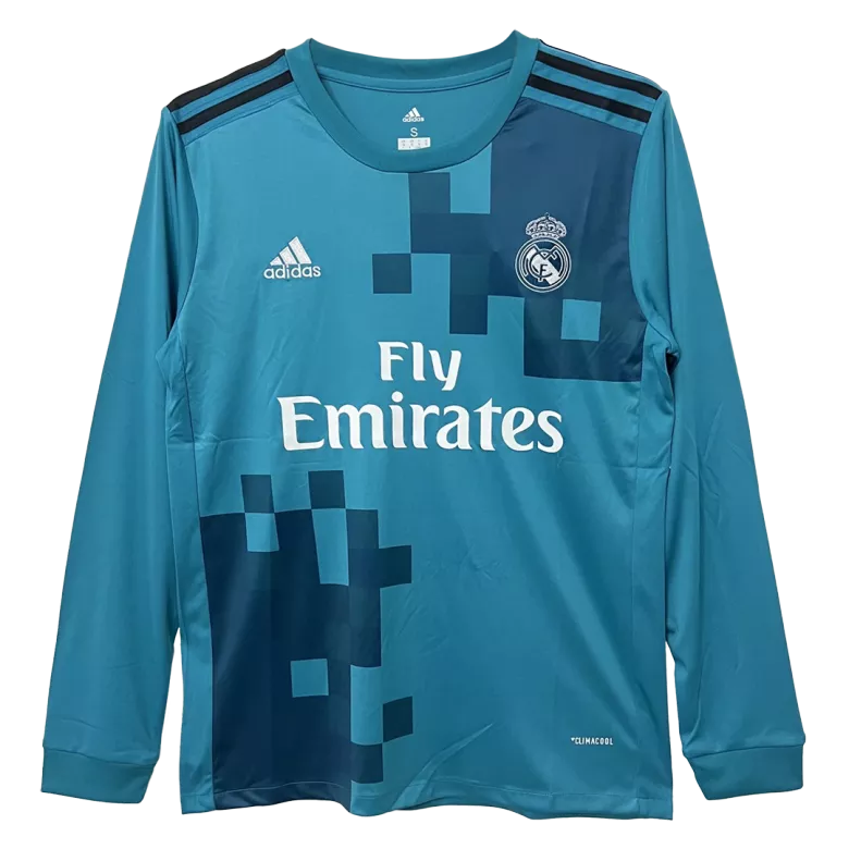 Real Madrid Away Jersey Retro 2017/18 - Long Sleeve - gojersey