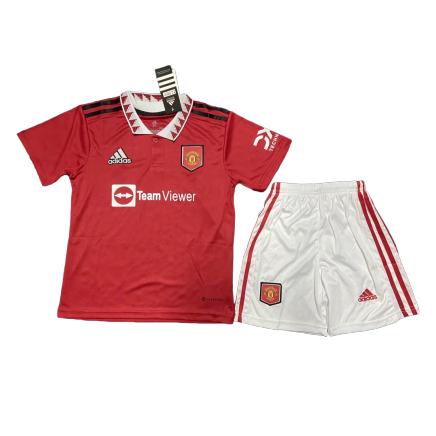 Manchester United Home Jersey Kit 2022/23 Kids(Jersey+Shorts)