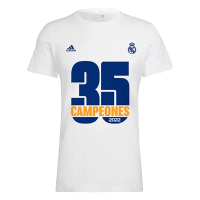 Real Madrid Campeones 35 T-Shirt 2021/22 White - gojersey