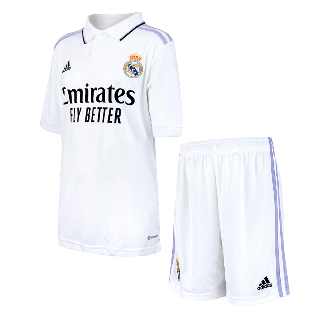 Real Madrid Home Jersey Kit 2022/23 Kids(Jersey+Shorts)