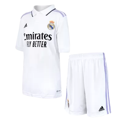 Real Madrid Home Jersey Kit 2022/23 Kids(Jersey+Shorts) - gojersey