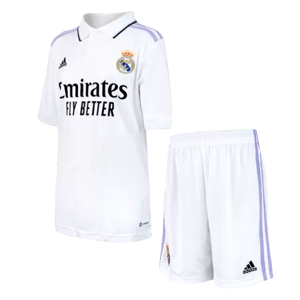 Real Madrid Home Jersey Kit 2022/23 Kids(Jersey+Shorts) - gojerseys