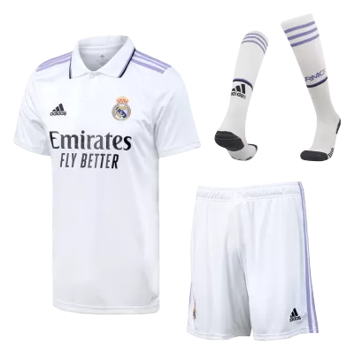 Real Madrid Home Jersey Kit 2022/23 (Jersey+Shorts+Socks) - gojersey