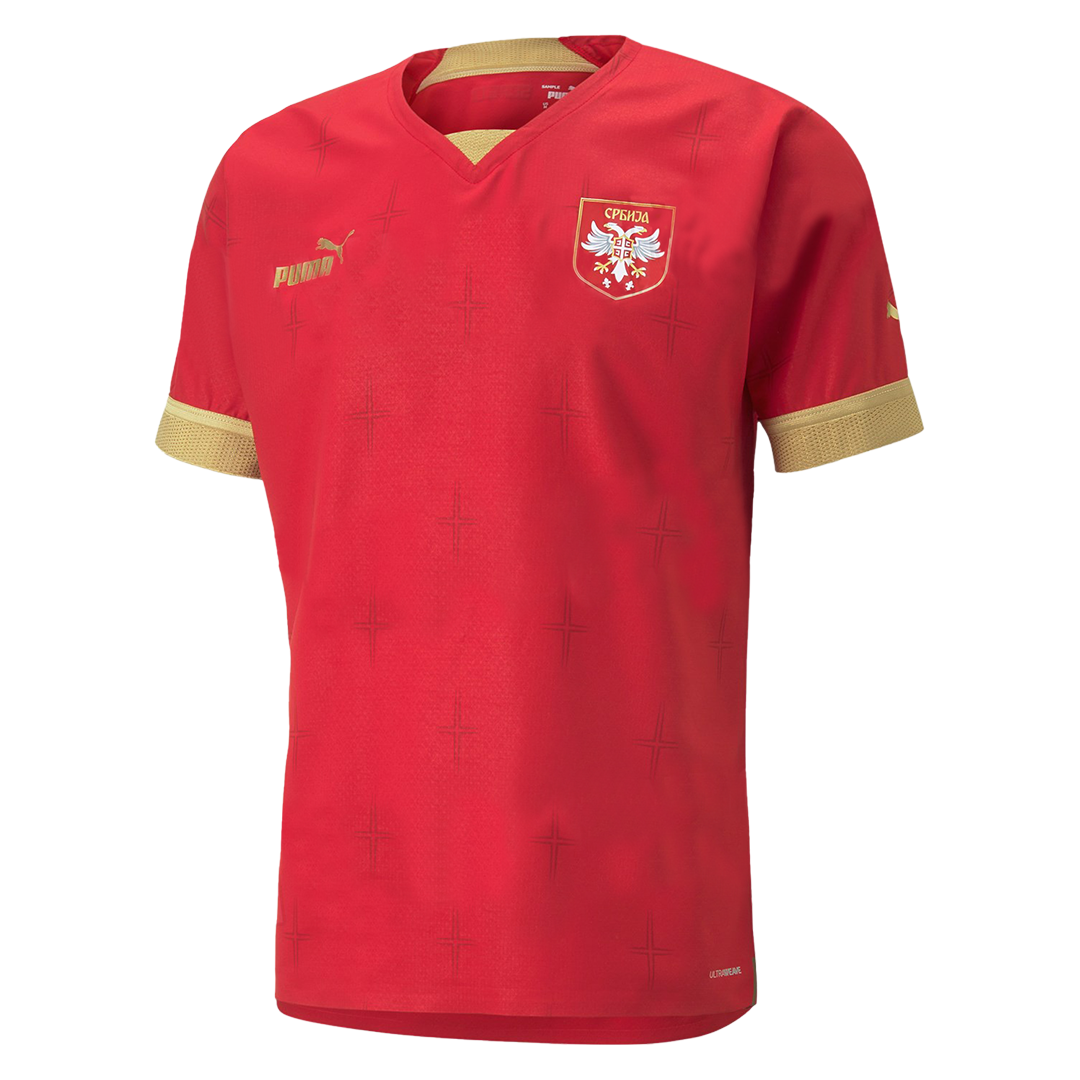 VLAHOVIĆ #18 Serbia Jersey 2022 Home World Cup