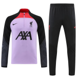 Liverpool Sweatshirt Kit 2022/23 - Purple&Black (Top+Pants)
